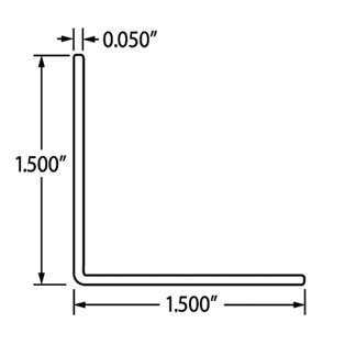 1 1/2″ Corner Angle J-832 PC Angle & Channel Spec