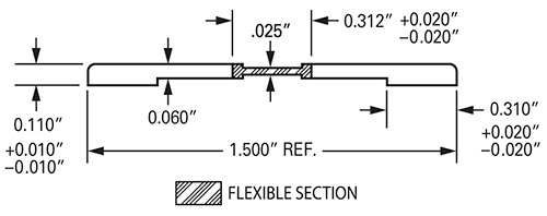 J-574 Living Hinge Drawing