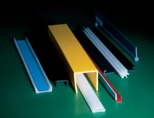 Stack of multicolored Polyethylene, Polypropylene Custom-Extruded Plastic Profiles
