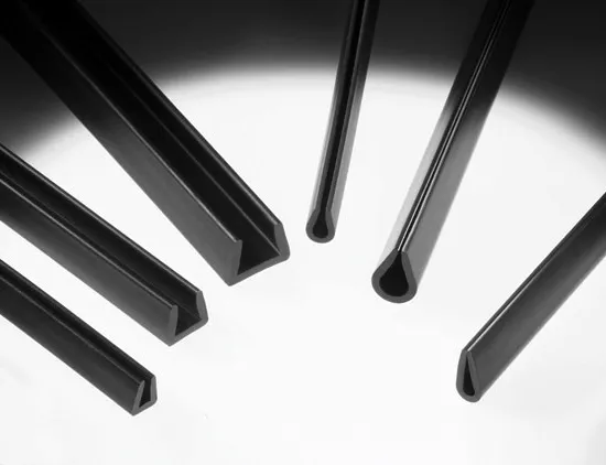 6 black Stock Plastic Profile PE Stock Channels in a half circle 6 black Stock Plastic Profile PE Stock Channels in a half circle