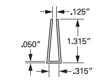 15/16″ Channel Stock Acrylic Profile Specs